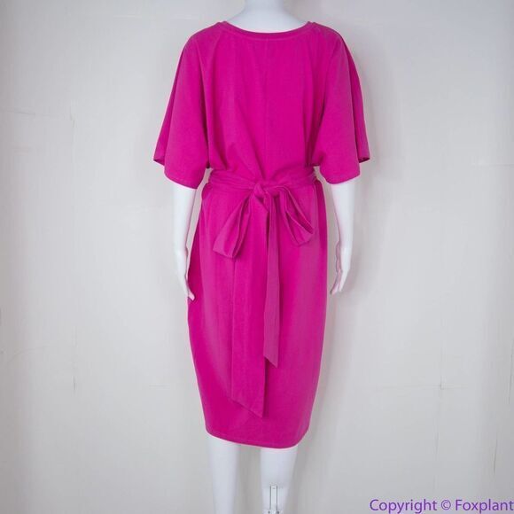 NEW Eloquii Pink Cross Front Flutter Sleeve Dress, size 26 - Picture 14 of 15